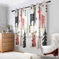 thumbnail image 2 of Yayeee Window Curtains Light Filtering 63"x52" Grommet Panel Pair Home Living Room Decor, Retro Christmas Forest, 2 of 7