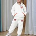 thumbnail image 7 of Tiweut Outfits for Girls 2 Piece Winter Lined Long Sleeve Hoodie and Joggers Comfy Clothes,10-11 Y, 7 of 7