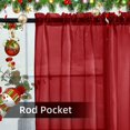 thumbnail image 3 of Cortina youleyar de gasa transparente sólida, 132 x 213 cm, color rojo navideño, 3 of 8