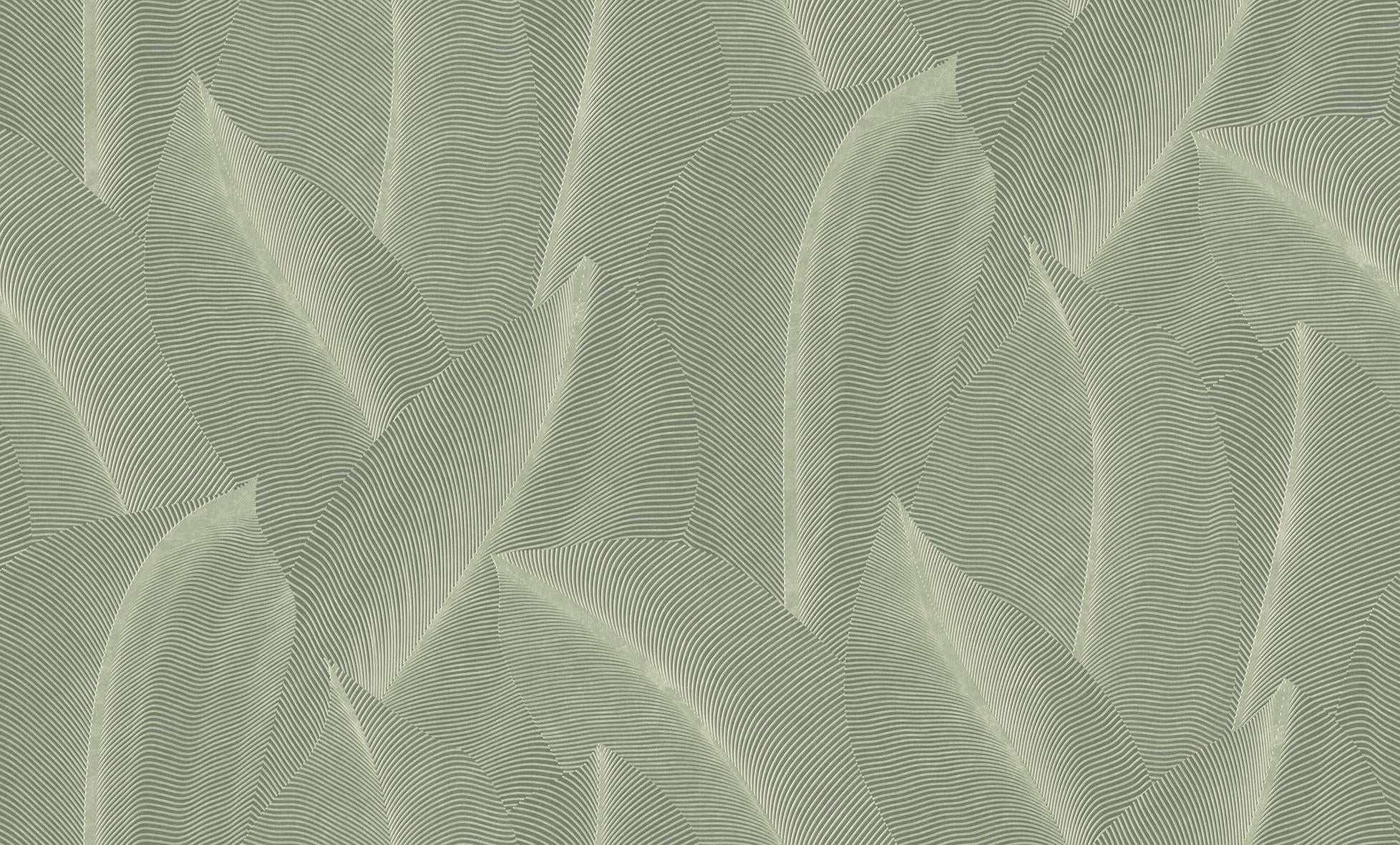 Moss Bold Digital Like Leaf Wallpaper, Double Roll, 57 sqft