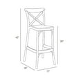 thumbnail image 2 of Set Of 4 Patio Crossback Barstool Outdoor 30", 2 of 9