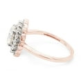 thumbnail image 3 of 1 1/2 ct t.w Center 7MM Round Cut Lab Created Moissanite Milgrain Flower Halo Engagement Ring For Women In 14K Rose Gold Over Sterling Silver(G-H Color, VVS1 Clarity 1.50Cttw) Size - 7, 3 of 7