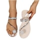thumbnail image 4 of Zapatos de verano con punta de clip para mujer Sandalias de playa informales con diamantes de imitación Wmkox8yii  ytu9315, 4 of 9
