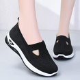 thumbnail image 2 of Women's Woven Orthopedic Breathable Soft Sole Shoes, Orthopedic Shoes for Women Men, Go Walking Slip on Diabetic Foam Sneaker Hands Free Slip in Sneakers Arch Support, Casual Comfortable, 2 of 10