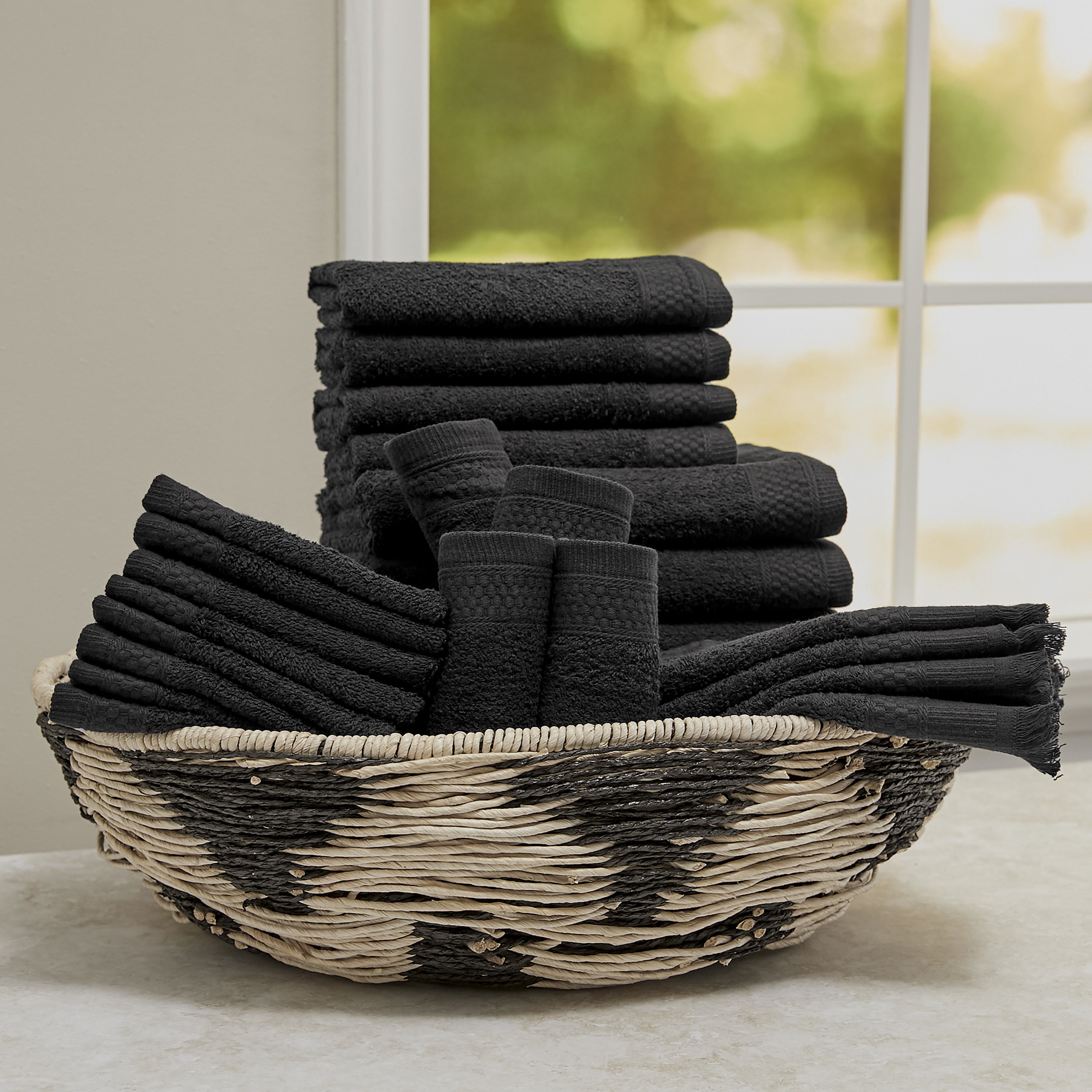Baltic Linen 100% Cotton 24-Piece Cotton Bath Towel Set