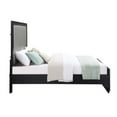 thumbnail image 3 of Nex Modern Queen Bed, Stylish Black Wood Frame, Vegan Faux Leather Padding- Saltoro Sherpi, 3 of 5