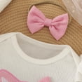 thumbnail image 7 of CAICJ98 Newborn Infant Baby Girl Clothes Fall Winter Outfits Infant Long Sleeve Romper Pants Cute Toddler Girl Clothes Gift Set (Pink,0-3 Months), 7 of 7