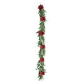 thumbnail image 2 of Christmas Garland Vines Christmas Green Rattan with Red Flower Decoration Simulation Home Stairs Fireplace Front Porch Door Display Indoor Outdoor Christmas Decor, 2 of 6
