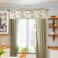 thumbnail image 3 of Yayeee Window Valance for Kitchen Farmhouse Rod Pocket Light Brown Pattern Short Curtain for Living Room, 3 of 6