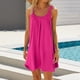 thumbnail image 3 of Vestido de playa para mujer, cubrebañador - viscosa/spandex, sin mangas, corte fluido, vacaciones de verano, 3 of 6