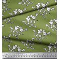 thumbnail image 3 of Soimoi Poly Georgette Fabric Leaves,Bird & Floral Block Print Fabric by Yard 52 Inch Wide, 3 of 3
