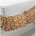 thumbnail image 2 of Tiki Bar Bed Skirt, Sixties Retro Inspired Hawaiian Party Happy Tiki Pattern Colorful, Elastic Bedskirt Dust Ruffle Wrap Around for Bedding Decor, 4 Sizes, Multicolor, by Ambesonne, 2 of 2