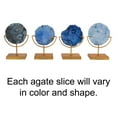 thumbnail image 4 of Creative Co-Op Decorative Agate Slice Accent on Metal Stand, Marbled Indigo (Each Will Vary), 4 of 17
