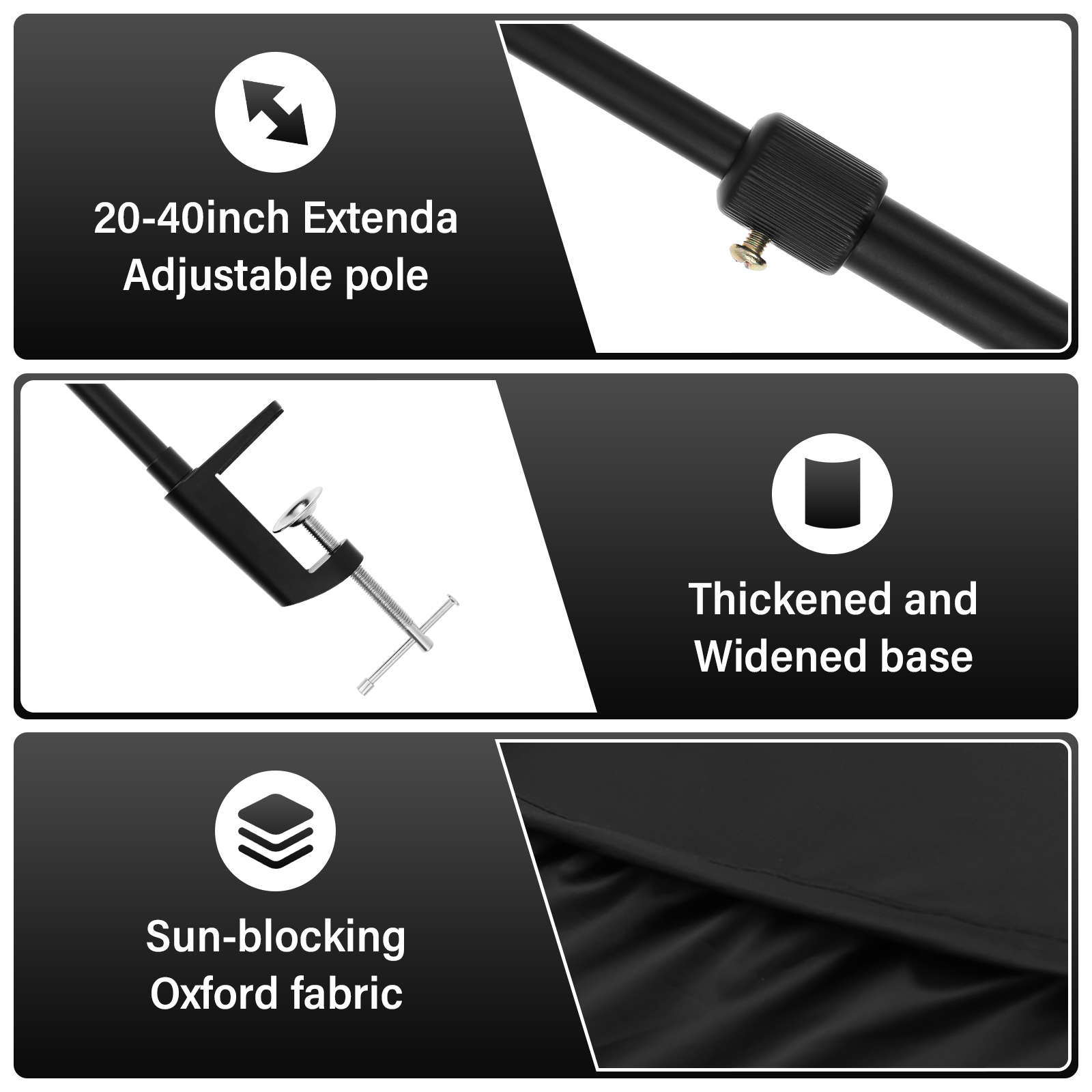 Austok Adjustable Cubicle Shade and Desk Canopy Essential Cubicle Light Blocker for Partitions to Block Overhead Light and Glare