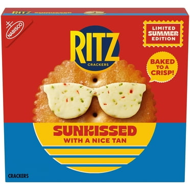 RITZ Sunkissed Crackers, Snacks for Kids and Adults, Lunch Snacks, Limited Edition, 13.7 oz