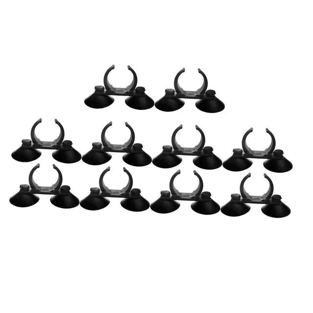 10 abrazaderas de ventosa para calentadores de acuario. Accesorios versátiles para calentadores, decoraciones, canaletas y mangueras.