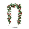 thumbnail image 3 of hulanddfd Christmas Artificial Vines,Simulation Holly Leaves Rattan with Faux Red Berries Winter Hanging Decoration for Mantle Xmas Tree Window Door Indoor Outdoor Holiday Decor 68.8"/175cm, 3 of 6