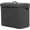 All Black Grey Mix, variant on 22"x14"x18" Rectangular Extra Large Storage Basket With Lid, Large Cotton Rope Storage Basket, Woven Laundry Hamper, Cloth Storage Bin, for Clothes Towels Blankets in Living Room, White/Jute Bottom