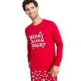 thumbnail image 3 of Matching Men's Merry Snowflake Mix It Family Pajama Set, Medium, Red, 3 of 3