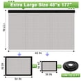thumbnail image 2 of 48 x 177 Inch Window Screen Repair Kit, Window Screen Mesh & Installation Tools, Window Mesh Replacement Kit, DIY Window Screen Repair Kit for Household Windows, Balcony and Entry Doors, 2 of 7