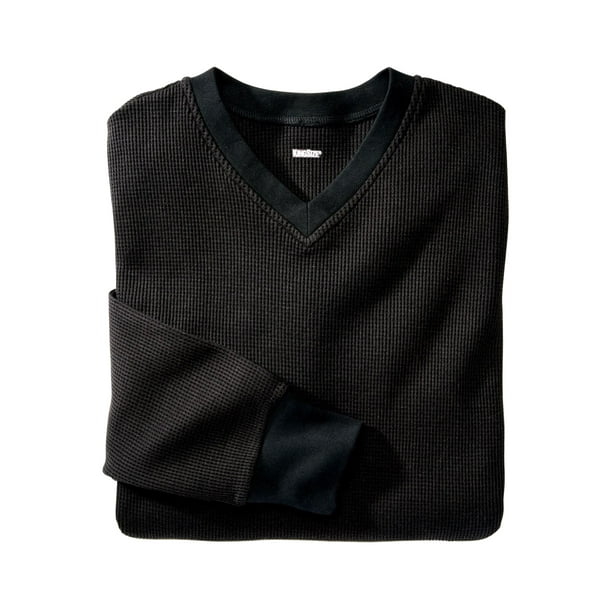 Kingsize Men's Big & Tall Heavyweight Thermal Underwear VNeck Tee Long