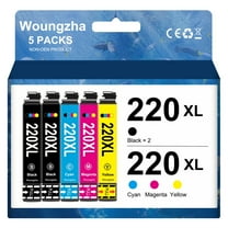 220XL Ink Cartridge for Epson ink 220 220XL to use with XP-320 XP-420 Workforce WF-2760 WF-2750 WF-2630 WF-2650 WF-2660 (2 Black, Cyan, Magenta, Yellow, 5-Pack)