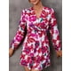 thumbnail image 5 of Vestido, Vestido de manga larga para mujer Mini vestido floral vintage de vacaciones Abody Rojo/XX-grande, 5 of 7