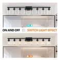 thumbnail image 6 of 51" Black 8-Light Vanity Light, Modern Bathroom Wall Sconce - Clear Glass Shades, Iron Fixture for Mirror, Dressing Table - No Bulbs Included, 6 of 6