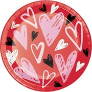 WAY TO CELEBRATE! Valentine's Day Hearts Dessert Plates, 32 Count
