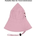 thumbnail image 5 of Unisex Cotton Boonie Hat Summer Outdoor Packable Fishing Bucket Hat Beach Sun Hat with String for Women Men, 5 of 5
