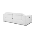 thumbnail image 4 of Titan Furnishings Genuine Italian Leather Power Reclining Sofa in White, 4 of 10