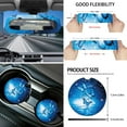 thumbnail image 6 of Yuyamidu Blue Butterfly Car Seat Covers Full Set of 16 Steering Wheel Cover Seat Belt Pads Gear Shift Knob Cover Cup Holders Rearview Mirror Cover Key Ring Car Windshield Sun Shade for Women Gifts, 6 of 7