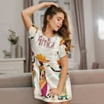 thumbnail image 3 of Easygdp Black African Woman Camisón de manga corta para mujer, informal, estampado, 3 of 6