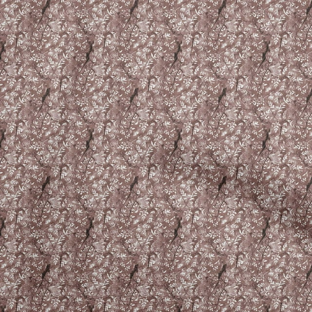 oneOone Georgette Viscose Brown Fabric Asian Craft Projects Decor Fabric Printed By The Yard 42 Inch Wide