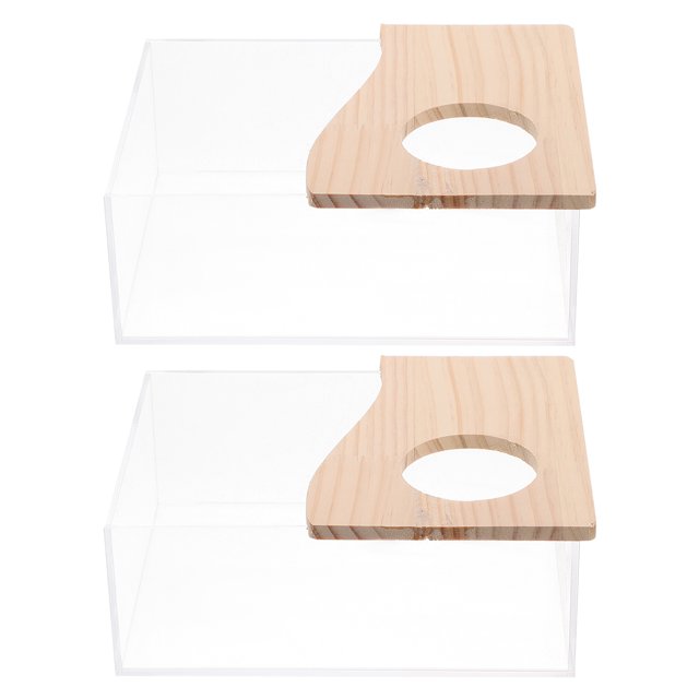 Shisuyan Banc de Douche de Salle de Bain Transparent 2 Pcs 7.9x5.9x3.1in