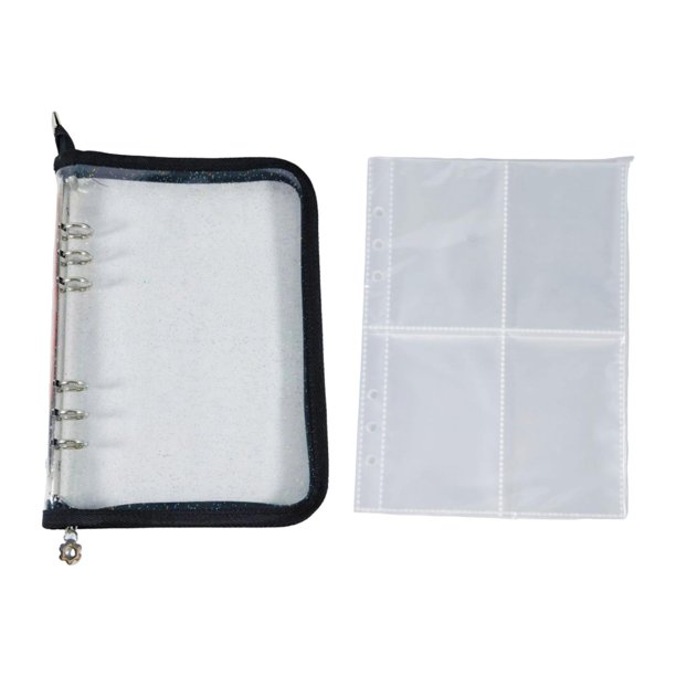 Carpeta para álbum de fotos, almacenamiento decorativo, manualidades, organizador DIY, fotos Negro