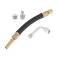 thumbnail image 1 of 1 Set de extensión de válvula de llanta de cobre de 90 grados con extensor de vástago de llanta de plástico flexible de 140 mm para automóvil, motocicleta, RV, camión, bicicleta, 1 of 6