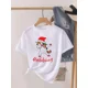 thumbnail image 1 of Camiseta con estampado de ciervo de dibujos animados para mujer, Top de vacaciones de Navidad, camisa de Año Nuevo para mujer, ropa, camiseta gráfica, 1 of 5