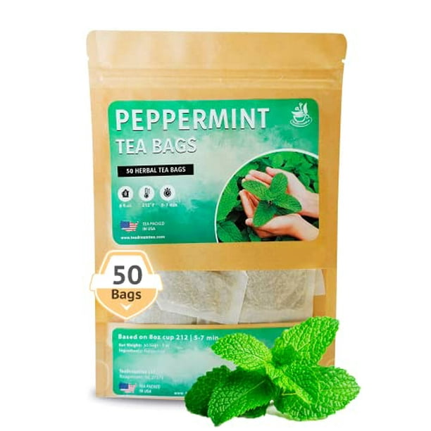 peppermint tea bag mint tea alleviates digestive