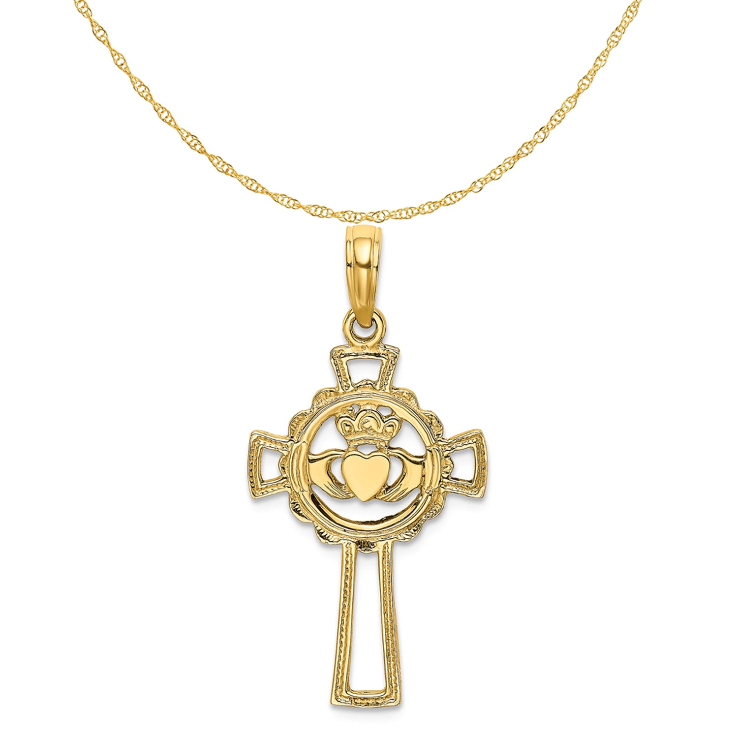 Claddagh Cross Pendant With Chain – Taylor Made Jewelry Inc.