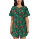 thumbnail image 1 of Balery Good Luck Ladybug Conjunto de Pijama para Mujer con Estampado, Dos Piezas de Manga Corta y Shorts, Ropa de Dormir Suave con Cuello Redondo y Bolsillos-Medium, 1 of 1