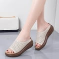 thumbnail image 4 of Summer New Style Roman Folk Style Outer Wear Thick Bottom Slope With Fish Mouth Womens Sandals And Slippers, 4 of 9