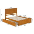 thumbnail image 6 of AFI Madison Queen Platform Bed with Matching Footboard and TwinXL Trundle, Light Toffee, 6 of 6