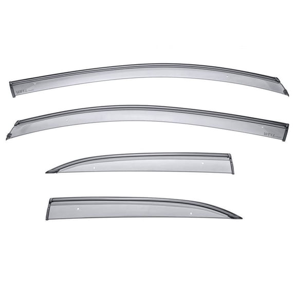 Wellvisors Side Window Visors Deflectors Rain Guards With Black Trim for 2010-2014 Suzuki Kizashi 3-847SK001