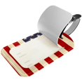 thumbnail image 2 of Square 2Pack PU Leather Retro American Flag Cruise Luggage Tag with Privacy Cover and Name ID Tag for Travel Handbags Backpacks Luggage Tags, 2 of 6
