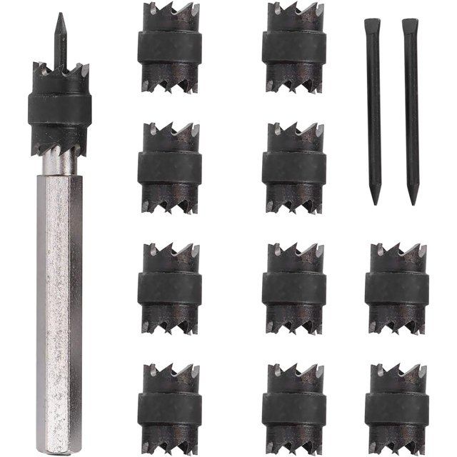 Juego de cortadores de soldadura por puntos de 13 piezas, cortador de soldadura por puntos de doble cara de 3/8 pulgadas, herramienta de brocas removedora resistente al calor con hoja de rep
