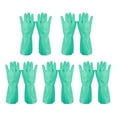 thumbnail image 3 of Guantes resistentes a la corrosión, 5 pares de guantes de nitrilo reutilizables, guantes resistentes al aceite, guantes antideslizantes, integración sin costuras, 3 of 9