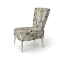 thumbnail image 3 of Designart "Splendid Urban Elegance VIII" White Floral Upholstered Accent Chair - Cottage Arm Chair For Bedroom, 3 of 5