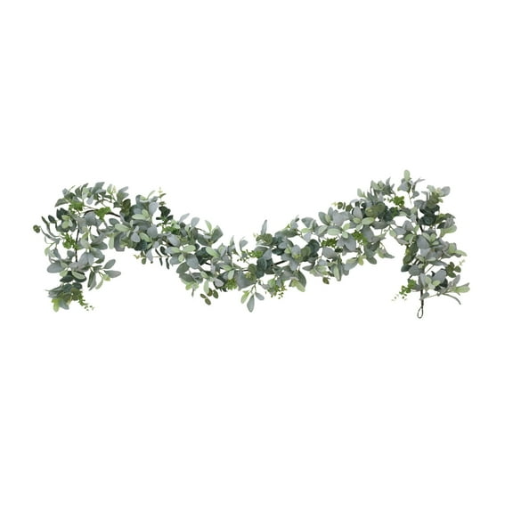 CC Christmas Decor 6'" Vibrant Puleo International Artificial Lambs Ear Garland