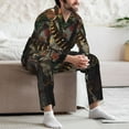 thumbnail image 7 of Daiia Cowboy Iguana Floral Shirt for Men's Long-Sleeved Pajama Set – Soft & Comfortable Sleepwear Button-Up Pajamas Cozy Lounge Wear-XX-Large, 7 of 7
